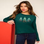 Plus Size Graphic Long Sleeve Tee image number 0