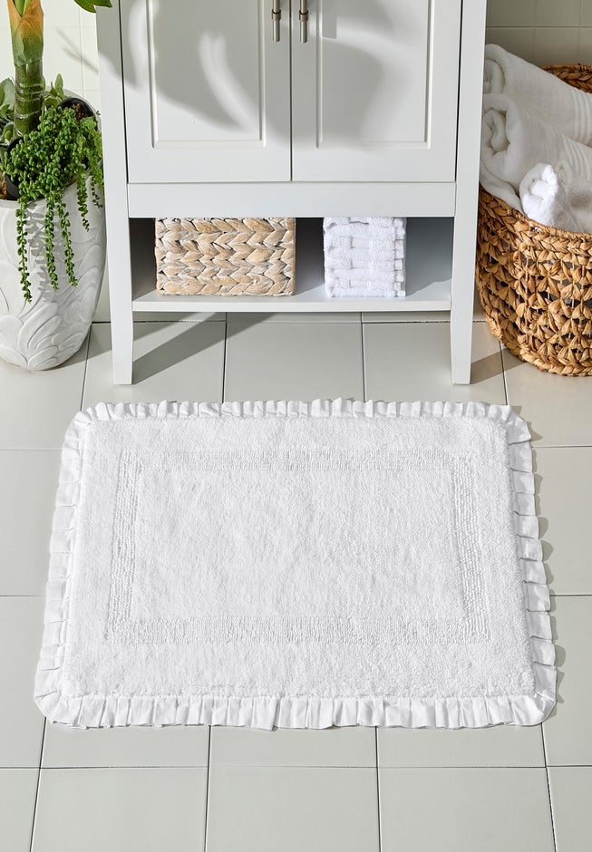 Rectangle Ruffle Bath Rug image number 0