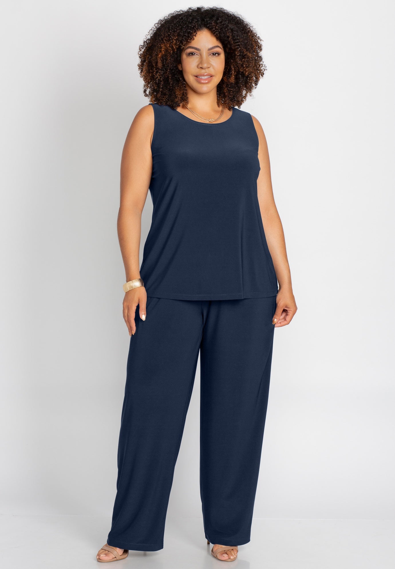 Cascade Embroidered 3-Piece Pant Set image number 3