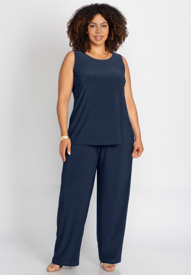 Cascade Embroidered 3-Piece Pant Set image number 3