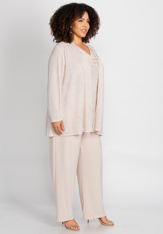 Shimmer Knit Pant Set image number 2
