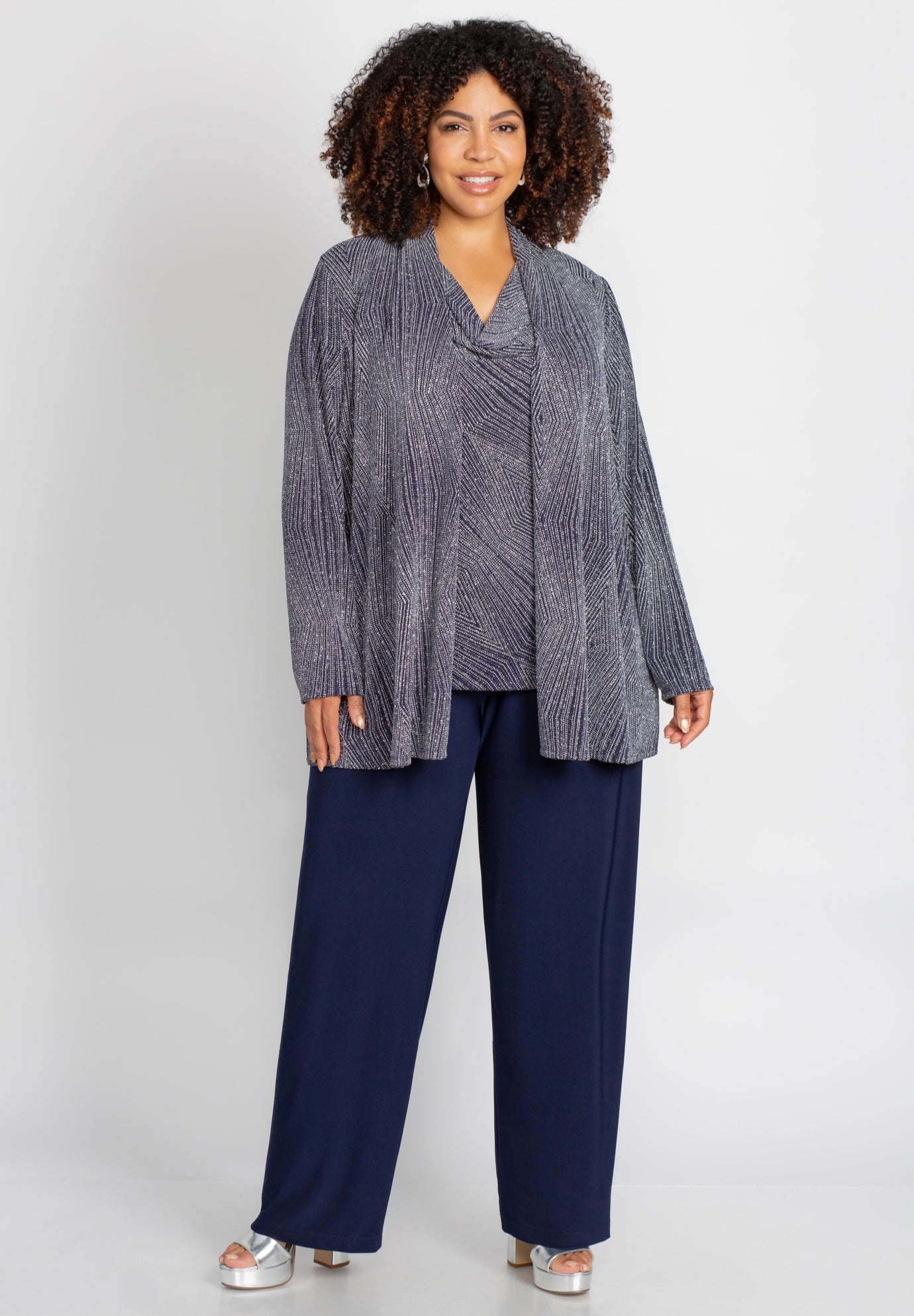 Shimmer Knit Pant Set image number 0