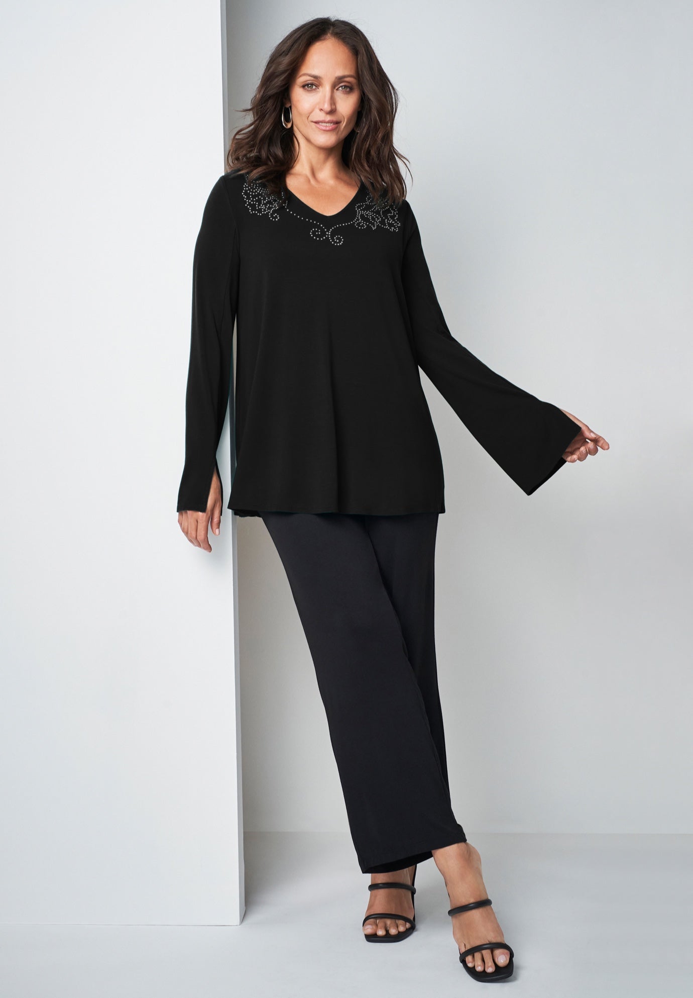 V-Neck Embellished Tunic image number 0