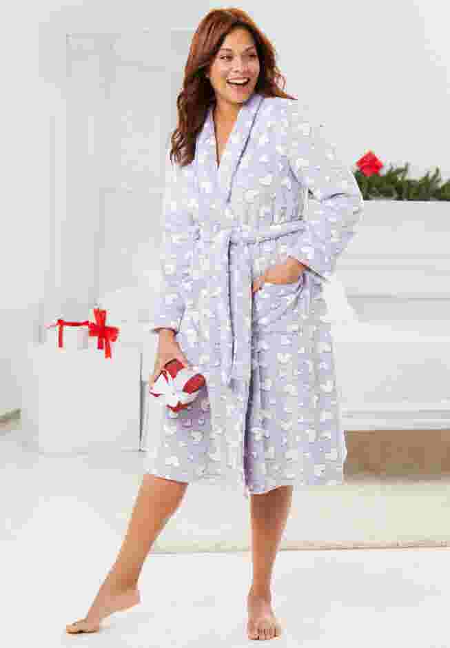 Avenue Body Fluffy Robe Wrap image number 3
