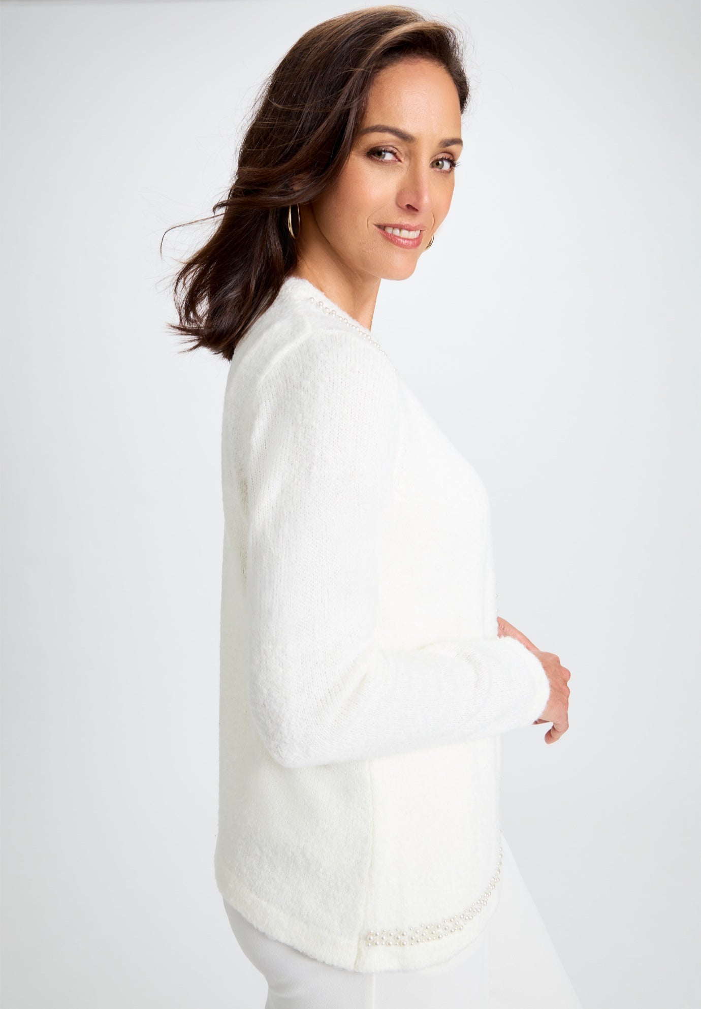 Boucle Pearl Cardigan image number 3