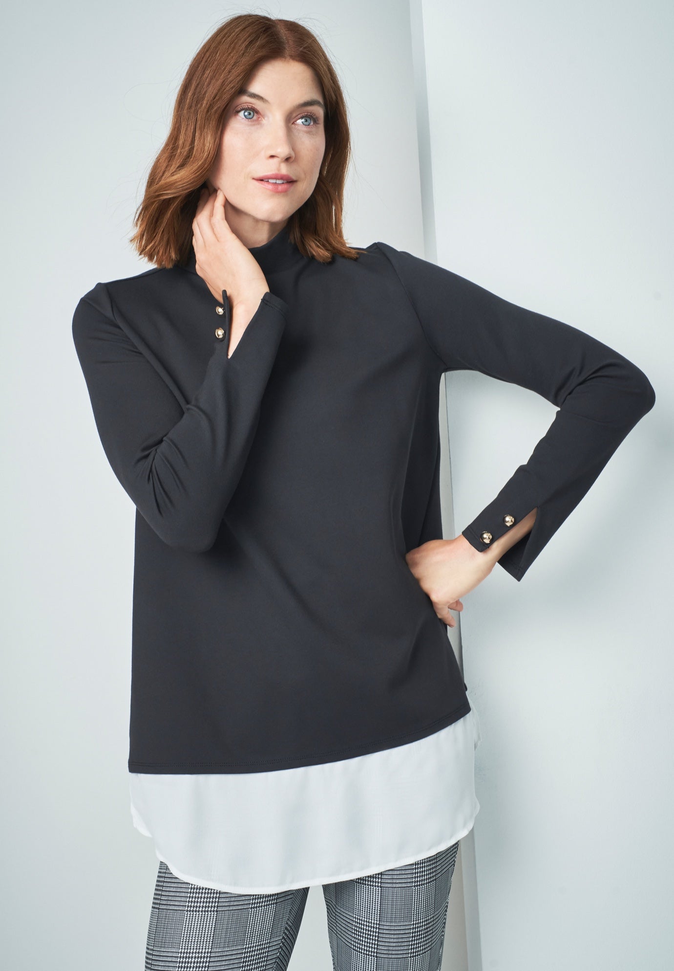 Mixed Media Ponte Top image number 2