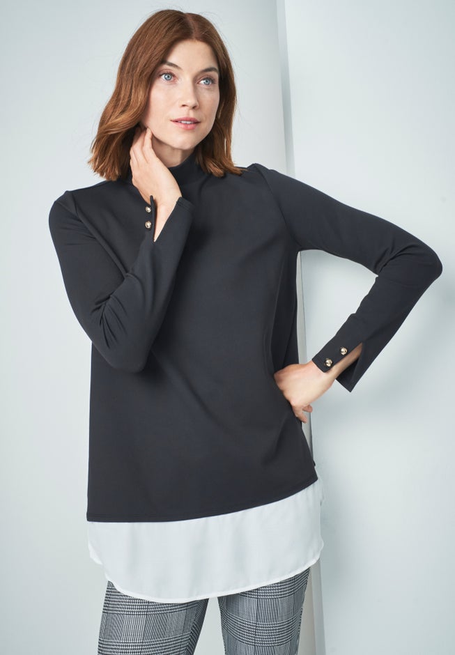 Mixed Media Ponte Top image number 2