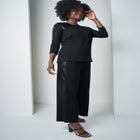 Mixed Media Wide Leg Pant image number null