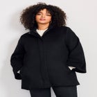 Brushed Wool Cape Coat image number null