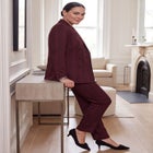 Double-Breasted Stretch Crepe Pantsuit image number 2