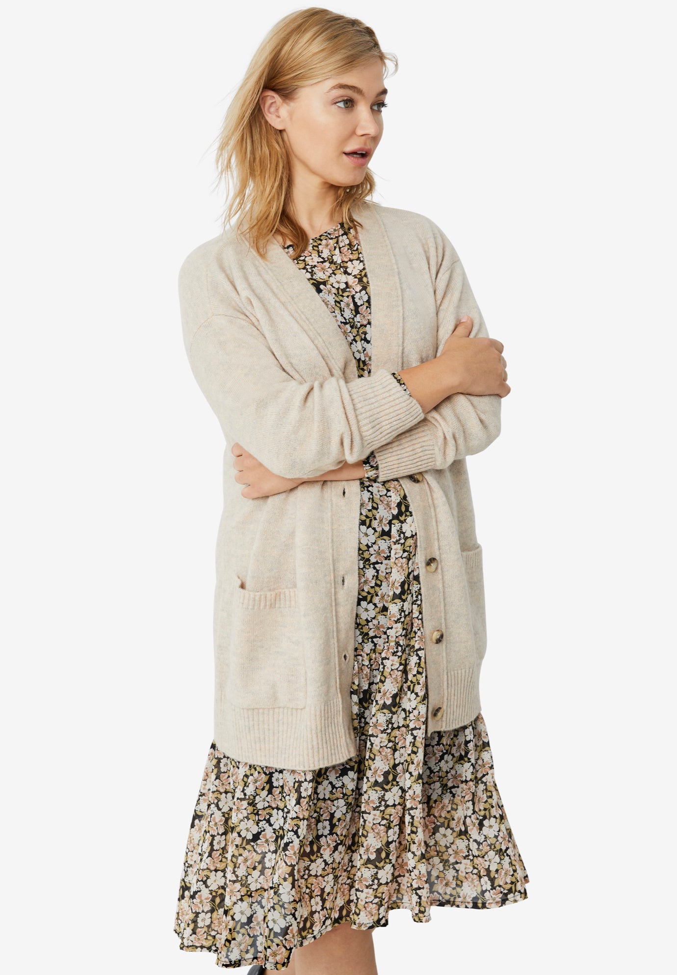 Sheer Overlay Tiered Dress image number 2