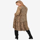 Sheer Overlay Tiered Dress image number null