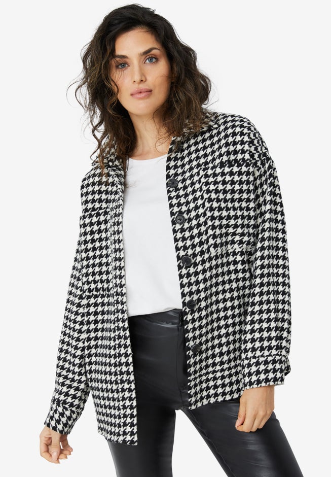 Houndstooth Shirt Jacket image number null