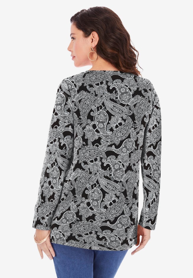 Plus Size Cotton Ultimate Long Sleeve Crewneck Tee image number 2