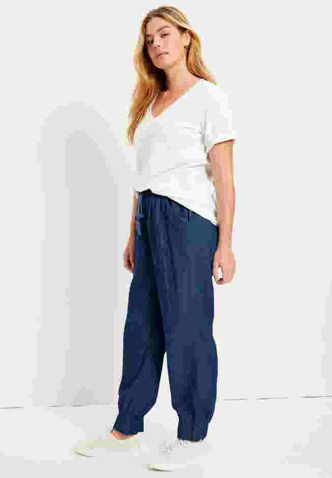 Drawstring Denim Jogger image number 2