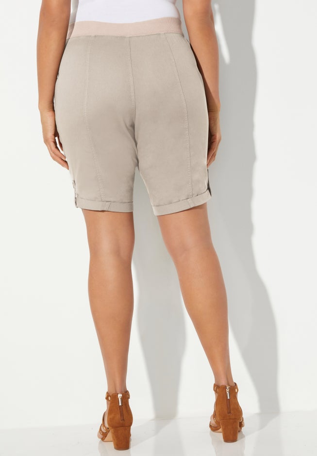 Stretch Knit Waist Cargo Short image number 1