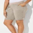 Stretch Knit Waist Cargo Short image number null