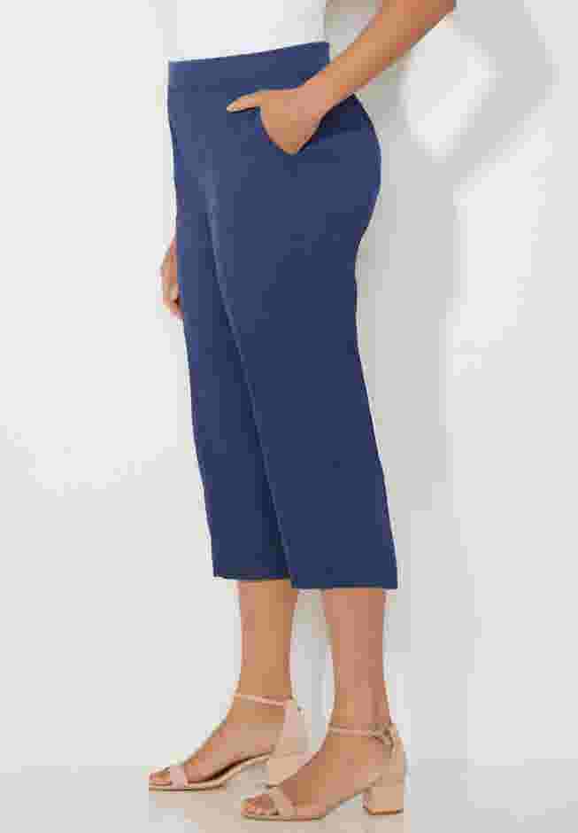 Stretch Knit Waist Cargo Capri image number 2