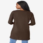 Plus Size Cotton Ultimate Long Sleeve V-Neck Tunic image number null