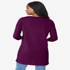 Plus Size Cotton Ultimate Long Sleeve V-Neck Tunic image number null