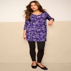 Plus Size Cotton Ultimate Long Sleeve V-Neck Tunic image number null