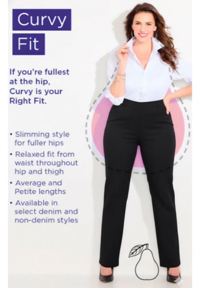 Plus Size Women's Right Fit Pant (Curvy) by Catherines in Black (Size 30 W) Plus Size Women's Right Fit Pant (Curvy) by Catherines in Black (Size 30 W)