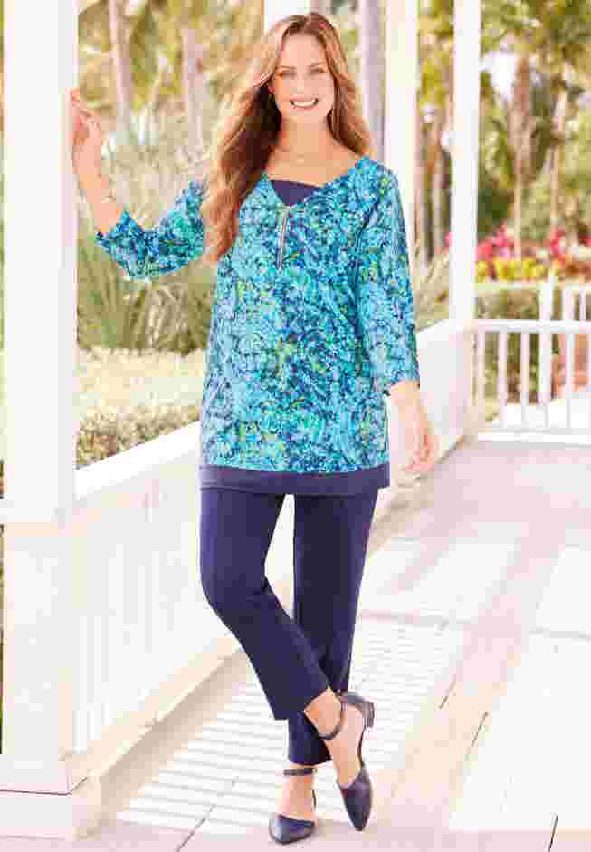 Crepe Knit Pull-On Pant image number 3