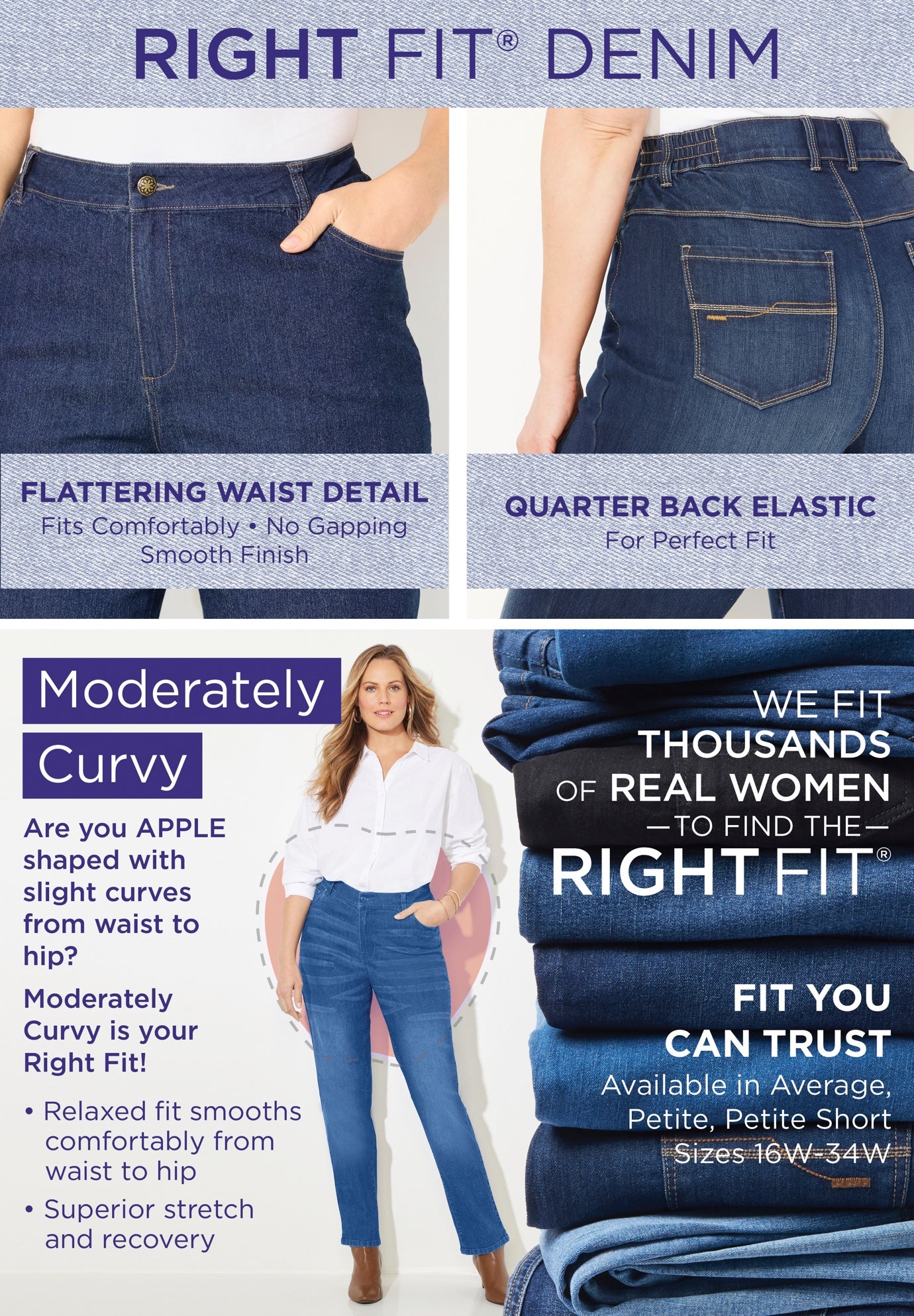 Right Fit&reg; Moderately Curvy Jean image number 1