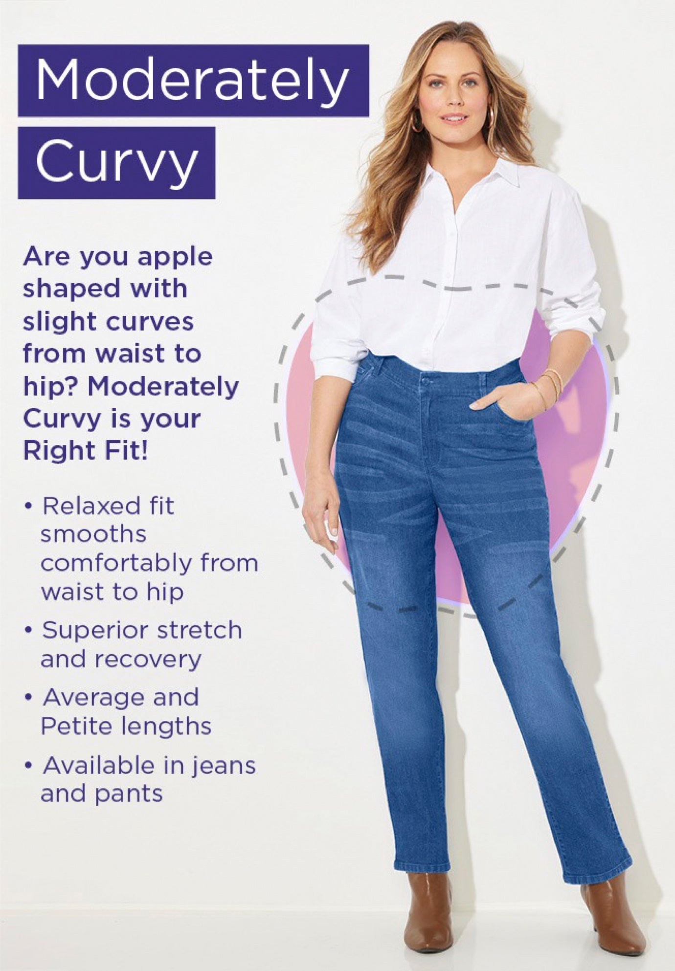 Right Fit&reg; Moderately Curvy Jean image number 1