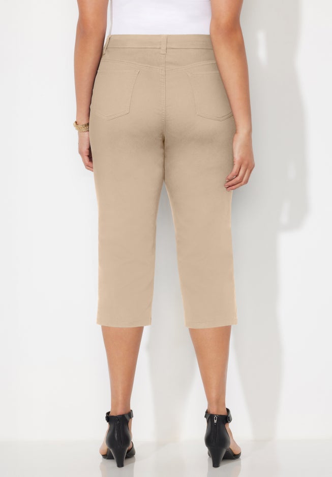 Sateen Stretch Capri image number 2