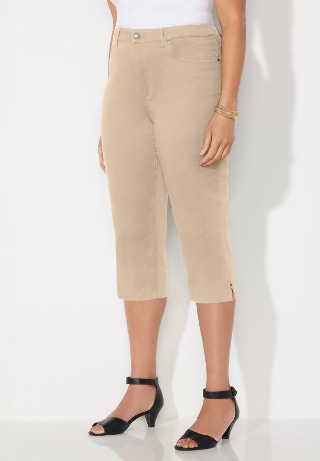 Sateen Stretch Capri image number 3