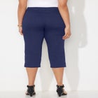 Sateen Stretch Capri image number null