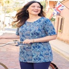 Easy Fit Short Sleeve Scoopneck Tunic image number null