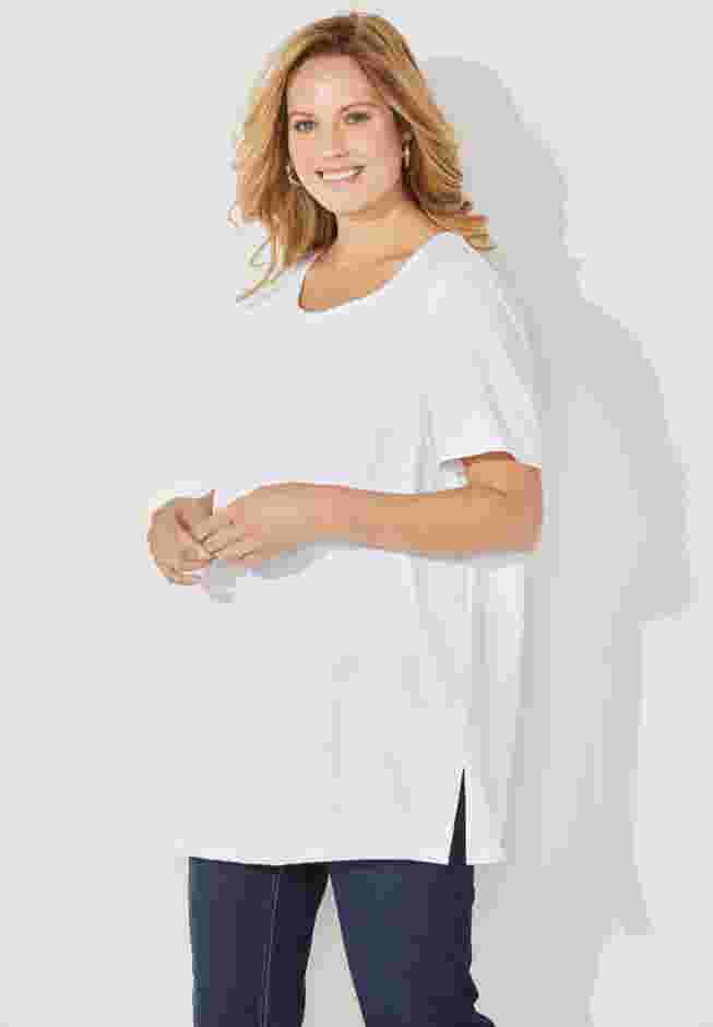 Easy Fit Short Sleeve Scoopneck Tunic image number 0