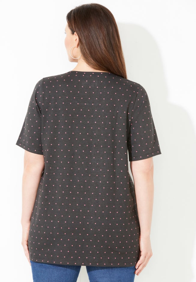 Suprema® Embroidered Scoopneck Tee image number 1