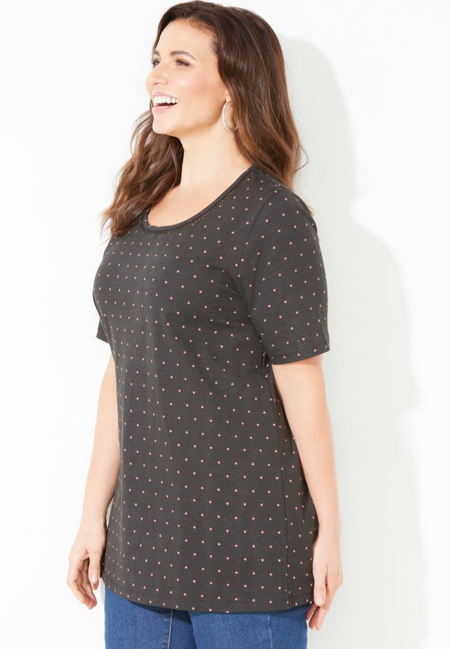 Suprema® Embroidered Scoopneck Tee image number 2