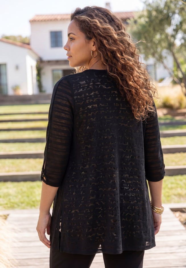Shadowstripe Burnout Cardigan image number 2