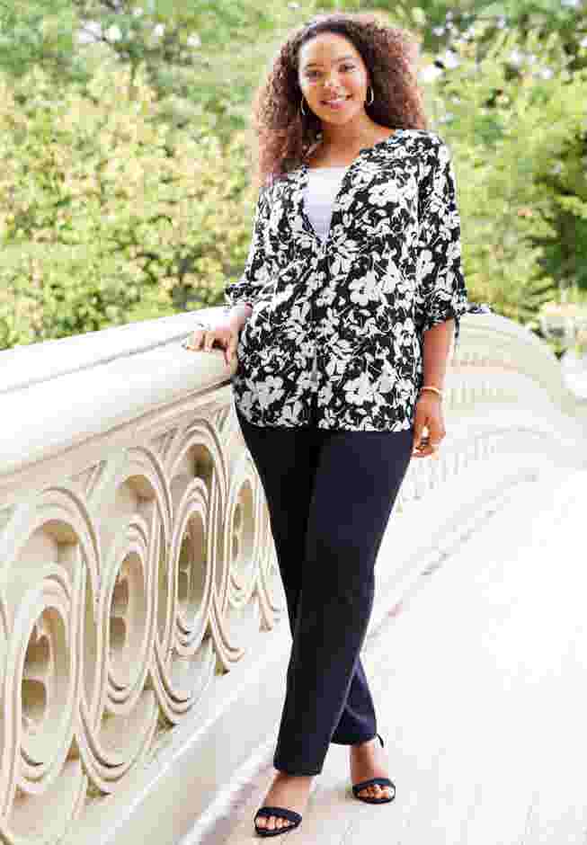Sateen Stretch Curvy Pant image number 2