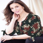 Georgette Buttonfront Tie Sleeve Cafe Blouse image number null