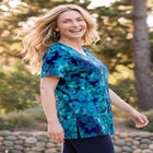 Easy Fit Short Sleeve V-Neck Tunic image number 2