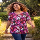 Easy Fit Short Sleeve V-Neck Tunic image number 0