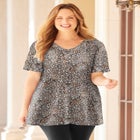 Easy Fit Short Sleeve V-Neck Tunic image number null