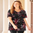 Easy Fit Short Sleeve V-Neck Tunic image number null