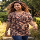 Easy Fit Short Sleeve V-Neck Tunic image number 0