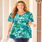 Easy Fit Short Sleeve V-Neck Tunic image number null