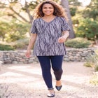 Easy Fit Short Sleeve V-Neck Tunic image number 1
