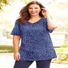 Easy Fit Short Sleeve V-Neck Tunic image number null