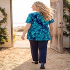 Easy Fit Short Sleeve V-Neck Tunic image number null