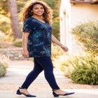 Easy Fit Short Sleeve V-Neck Tunic image number null