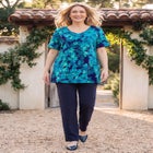 Easy Fit Short Sleeve V-Neck Tunic image number null